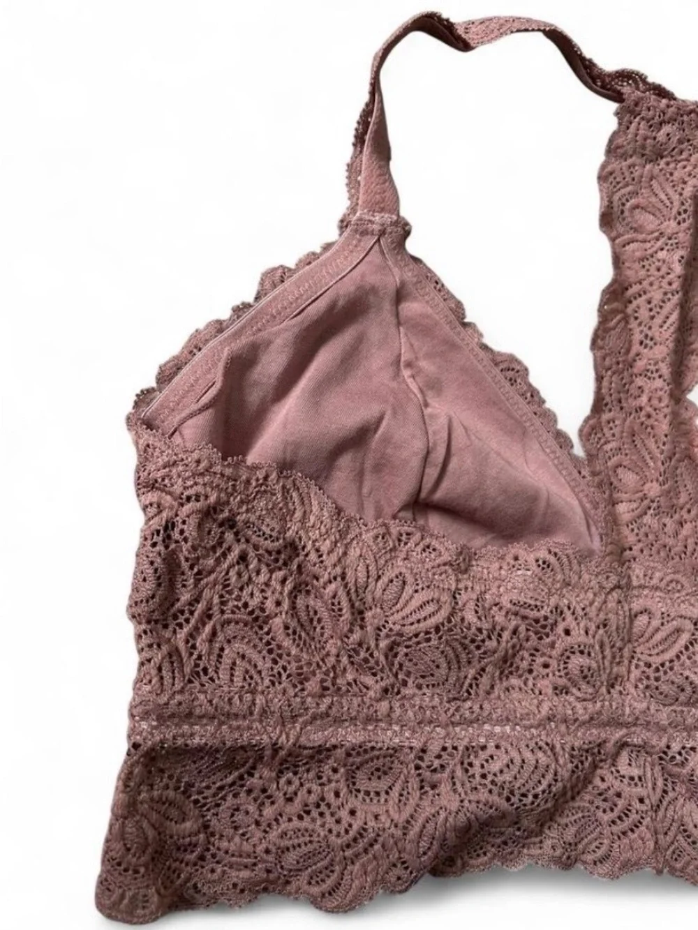Auden Lace Racerback Bralette in Mauve